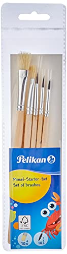 Pelikan 718163 - Pinsel Starterset (3 Haarpinsel, 2 Borstenpinsel)