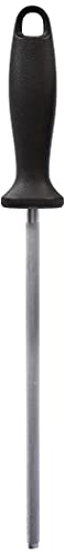 ZWILLING Wetzstahl, Verchromt, Länge: 23 cm, Kunststoffgriff mit Aufhängöse, Schwarz