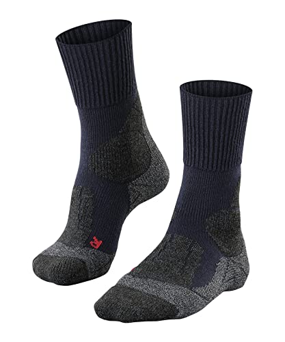 FALKE Herren Wandersocken TK1 Adventure, Wolle, 1 Paar, Grau (Asphalt Melange 3180) / Größe: 39 - 48