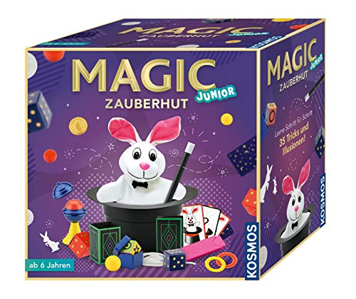 Kosmos 680282 - Magic Zauberhut, Lerne einfach 35 Zaubertricks und Illusionen, Zauberkasten mit Zauberstab und vielen weiteren Utensilien, für Kinder ab 6 Jahre