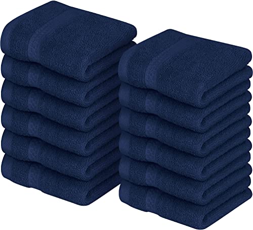 Utopia Towels - 12er Set Seiftücher, 30x30 cm, 100% Baumwolle waschlappen (Marine Blau)