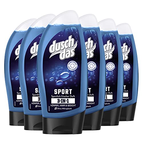 2 x Duschdas 6er Pack 3-in-1 Duschgel & Shampoo Sport