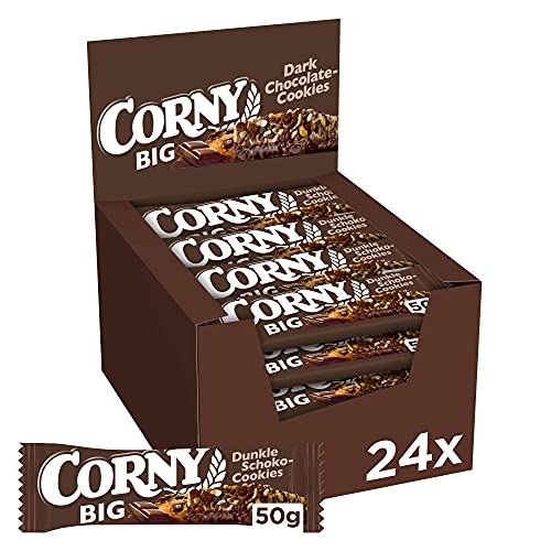 24 x 50gCorny Big Dunkle Schoko-Cookies - Müsliriegel mit dunkler Schokolade