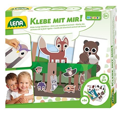 Lena 42631 - Klebe mit mir Waldtiere, 27 teilig