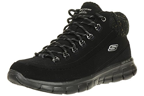 Skechers Damen Synergy Winter Nights Kurzschaft Stiefel, Black Trubuck/Trim  / Größe: 35 - 39, 41