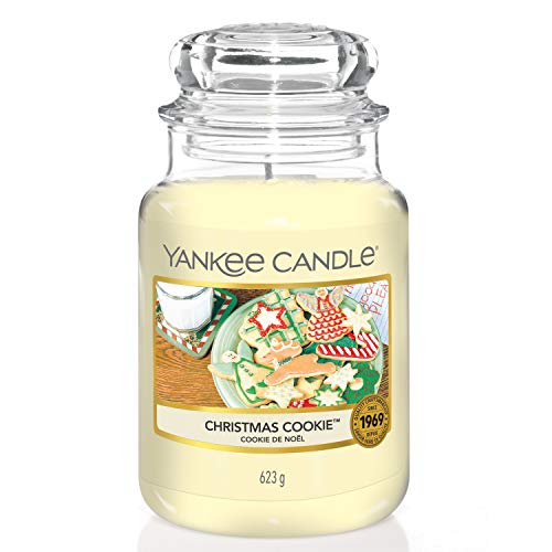 Yankee Candle Duftkerze im Glas (groß) – Christmas Cookie – Kerze mit langer Brenndauer bis zu 150 Stunden – Perfekte Geschenke für Frauen