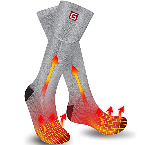 Svpro Beheizte Socken Wiederaufladbare Elektrische Beheizbare Socken Damen Herren Batterie Heizsocken,Heizbar Thermosocken Fußwärmer,Warme Winter Socken für Jagd,Camping,Wandern,Skifahren Heated Socks