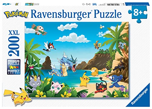 Ravensburger Kinderpuzzle - 12840 Schnapp sie dir alle! - Pokémon-Puzzle für Kinder ab 8 Jahren, mit 200 Teilen im XXL-Format