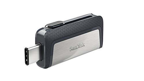 SanDisk Ultra Dual USB Type-C Laufwerk Smartphone Speicher 256 GB (Mobiler Speicher, USB 3.1, versenkbarer Doppelanschluss, 150 MB/s Übertragungsraten, USB Laufwerk), Silver