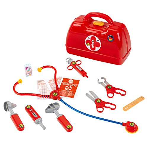 Theo Klein 4457 Arztkoffer | Mit Stethoskop, Thermometer, Spritze und vielem mehr | Robuster Koffer mit praktischem Tragegriff | Spielzeug für Kinder ab 3 Jahren
