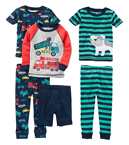 Simple Joys by Carter's Baby und Jungen 6-teiliges Schlafanzug-Set, eng anliegend / Größe: 6 Monate - 8 Jahre