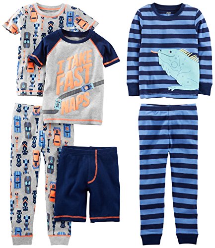 Simple Joys by Carter's Baby und Jungen 6-teiliges Schlafanzug-Set, eng anliegend / Größe: 6 Monate - 8 Jahre