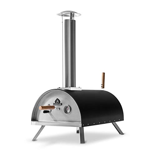 BURNHARD Pizzaofen Outdoor Nero - inkl. Pizzaschieber und Pizzastein – hochwertiger Premium Pizza Holzofen