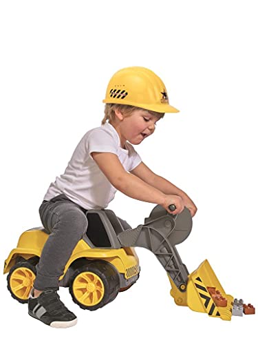 BIG - Power-Worker Maxi-Loader - Kinderfahrzeug, geeignet als Sandspielzeug und für das Kinderzimmer, Baggerfahrzeug zum Sitzen bis 50 kg, für Kinder ab 3 Jahren