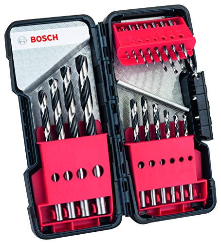 Bosch Metallspiralbohrer HSS-Set PointTeQ DIN 338 18-teilige ToughBox