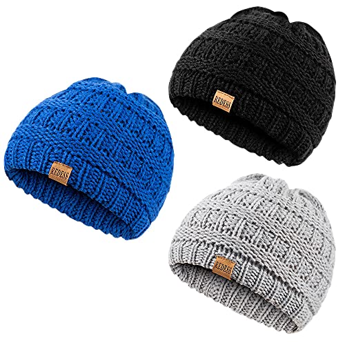 REDESS Baby Kinder Winter Warme Mützen, Kleinkinder Kinder Beanie Strickmütze Mädchen Jungen