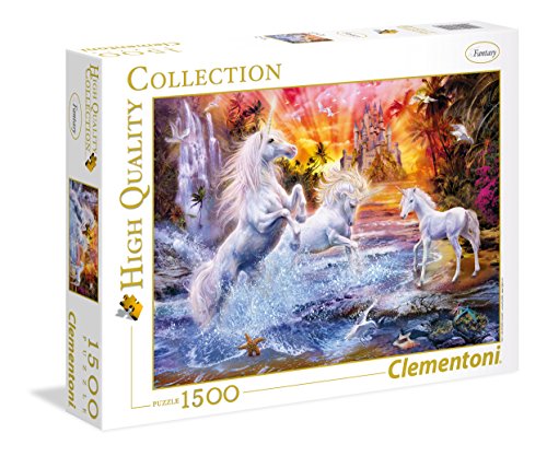 Clementoni 31805 Wilde Einhörner – Puzzle 1500 Teile, Geschicklichkeitsspiel für die ganze Familie, Erwachsenenpuzzle ab 14 Jahren