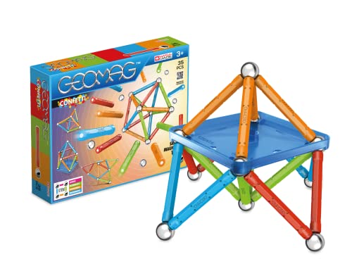 Geomag, Classic Confetti, 351, Magnetkonstruktionen und Lernspiele, 35-teilig