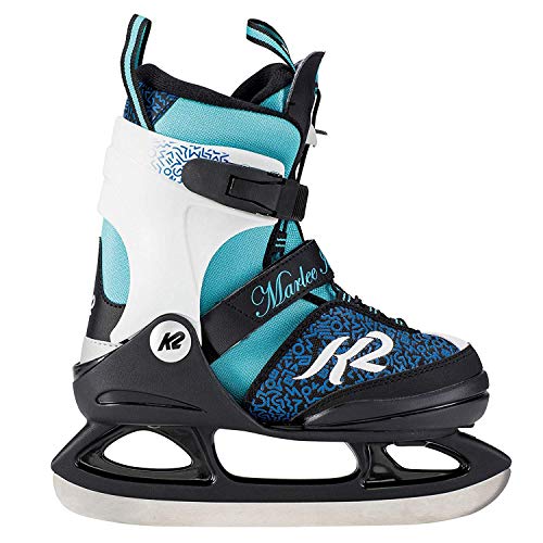 K2 Mädchen Marlee Ice Skates Schlittschuhe, Schwarz/Blau/Hellblau, 29-34 EU