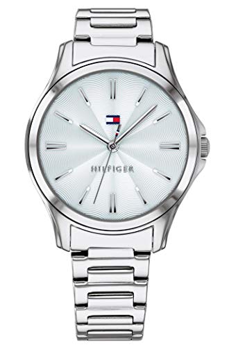 Tommy Hilfiger Analog Quarzuhr für Damen mit Silbernes Edelstahlarmband - 1781949