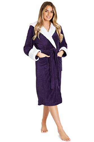 CityComfort Bademantel Damen Flauschig, Fleece Morgenmantel Damen Dressing Gown Women / Nur in M