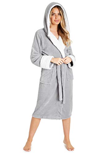 CityComfort Bademantel Damen Flauschig, Fleece Morgenmantel Damen Dressing Gown Women  / Nur in XL