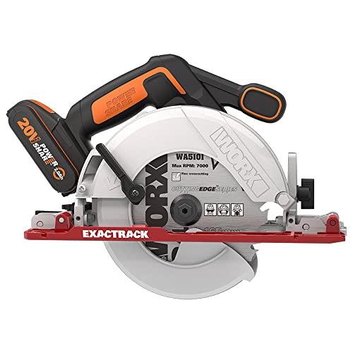 Worx WX530 Exactrack Kreissäge, 20 V, 2 Ah