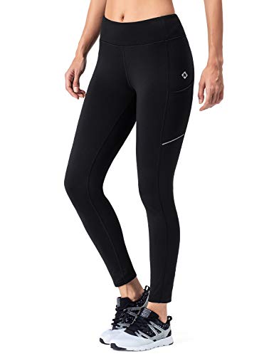 NAVISKIN Damen Laufhose Warm Lang Leggings Atmungsaktiv Trainingshose Thermo - Lauftight Winter