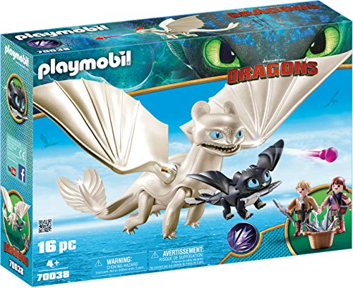 Playmobil DreamWorks Dragons 70038 Tagschatten und Babydrachen mit Kindern, Ab 4 Jahren