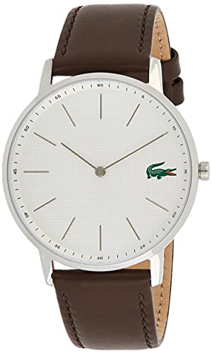 Lacoste Herren Analog Quarz Armbanduhr Moon mit Lederband