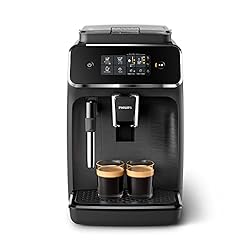 Philips 2200 Serie EP2220/10 Kaffeevollautomat, 2 Kaffeespezialitäten, Schwarz/Schwarz-gebürstet