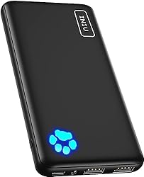 INIU Power Bank, Ultra Slim 10000mAh Powerbank Klein Aber Stark, USB C (In & Output), Externe Handyakkus Triple 3A with Flashlight, Kompatibel mit iPhone 14 13 12 11 X Pro Max Samsung Huawei Xiaomi