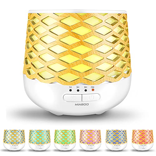 Aroma Diffuser 130ML Luftbefeuchter Ultraschall Einstellbarer Nebel-Modus Diffusor Aromatherapie Ätherischesöl Oil Diffuser mit LED Farbwechsel für Babies Schlafzimmer Büro usw