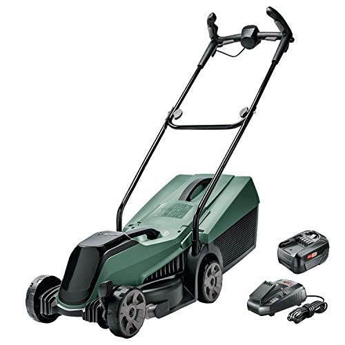 Bosch Akku-Rasenmäher CityMower 18 (18 Volt, 1 Akku 4,0 Ah, Schnittbreite: 32 cm, Rasenflächen bis 300 m², im Karton)