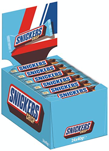 Snickers Schokoriegel | Crisp | 24 Riegel in einer Box (24 x 40 g)