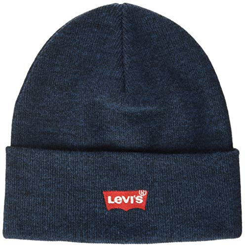 Levi's Herren Red Batwing Embroidered Slouchy Beanie Strickmütze