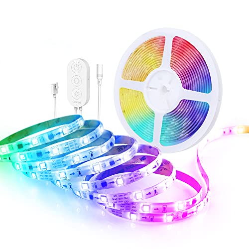 Govee RGBIC LED Strip, LED Streifen 5m, Musik Sync, Segmentcontrol, Steuerbar via App, für Party, Zuhause, Schlafzimmer, TV [Energieklasse A]
