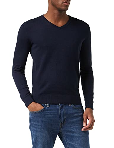 TOM TAILOR Herren Basic Pullover mit V-Ausschnitt / Größe. L