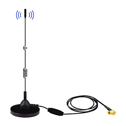 DAB+ Antenne SMB Adapter DAB Radio Antenne FM/AM DAB Antenne SMB Stecker mit DAB Signal Verstärker+Starker Magnetfuß+3M Kabel für Digital Autoradio Adapter Geeignet für die Innen und Außenbereich