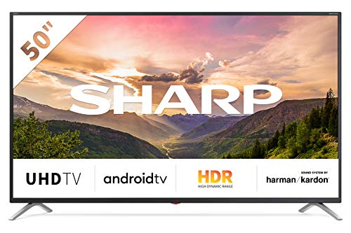 SHARP Android TV 50BL3EA 126 cm (50 Zoll) Fernseher (4K Ultra HD LED, Google Assistant, Amazon Video, Harman/Kardon Soundsystem, HDR10, HLG, Bluetooth) [Energieklasse A+]