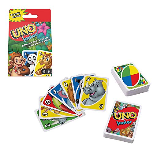 Mattel Games GKF04 - UNO Junior Kartenspiel mit 56 Karten, Kartenspiele für Kinder ab 3 Jahren