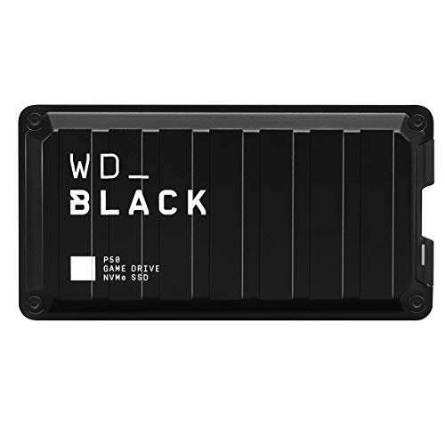 WD_BLACK P50 Game Drive SSD 2 TB externe SSD (SuperSpeed USB 3.2 Gen 2x2, stoßfest, Lesegeschwindigkeiten bis 2000 MB/s) Schwarz - auch kompatibel mit PC, Xbox und PS5