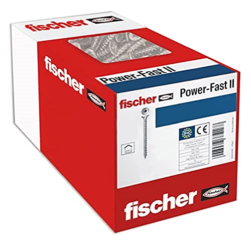 fischer PowerFast II CTF 3,0 x 20, Spanplattenschraube (200 Stk.) mit Vollgewinde, Senkkopfschraube mit Innenstern, Schraube für Holzverarbeitung, reduziert Einschraubwiderstand und Einschraubzeit