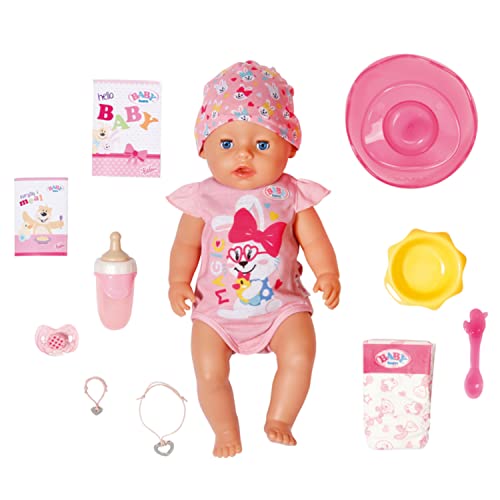 Zapf Creation 827956 BABY born Magic Girl 43 cm - neu mit magischem Schnuller und 10 lebensechten Funktionen