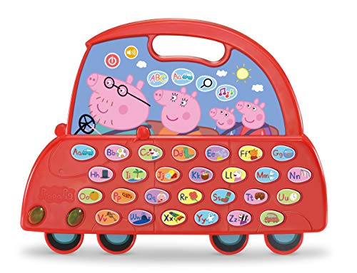 Vtech 80-530604 Peppas Alphabettafel Pig Kleinkindspielzeug, Peppa Wutz, Lernen, Lerninhalte: Buchstaben, Buchstabenlaute, Wortschatz, Reihenfolge des Alphabets, Anfangsbuchstaben