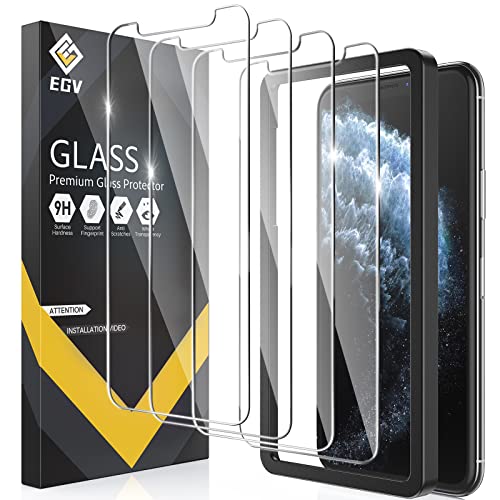 EGV 3 Stück Schutzfolie Kompatibel mit iPhone 11 Pro/Xs/X Schutzfolie, 11 Pro/Xs/X Folie, HD Klar Displayschutzfolie, Kratzen, Blasenfrei, Einfacher Montage