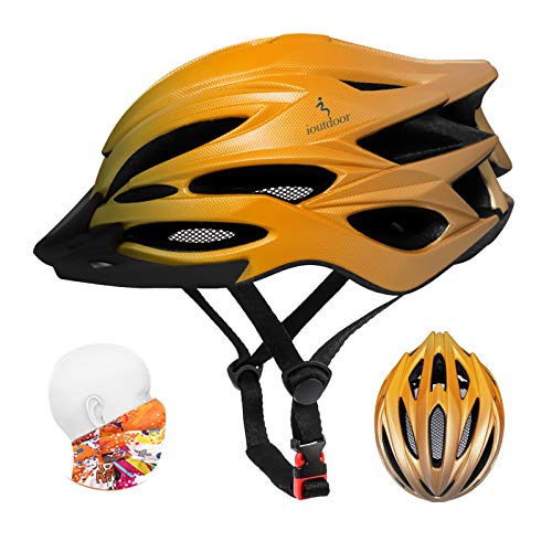 ioutdoor Premium Fahrradhelm, CE CPSC Zertifikat, Radhelm mit Abnehmbarer Sonnenblende und Insektennetz, Superleichter Verstellbarer Fahrradhelm für Fahrradfahren Racing Outdoors Sports