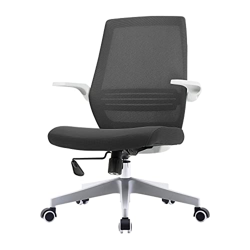 SIHOO Moderner ergonomischer Bürostuhl, Schreibtischstuhl, atmungsaktiver Kompaktstuhl, Taillenstütze, anhebbare und umkehrbare Armlehne, leise Nylonrollen