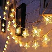 Led Lichterketten Innen,100 Sterne 10.5m Lichterkette Sterne Innen &Außenlichterkette Dekoration,Anschließbar Weihnachtslichtern mit 8 Modi,Ip44 Lichterketten für im Außen,Innenbereich