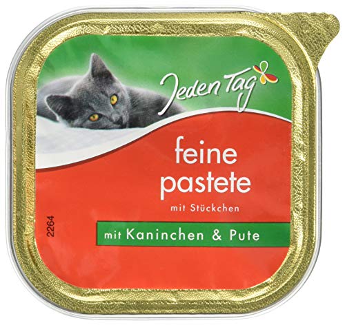 Jeden Tag Katze Feine Pastete Kaninchen & Pute, 16er Pack (16 x 100 g)